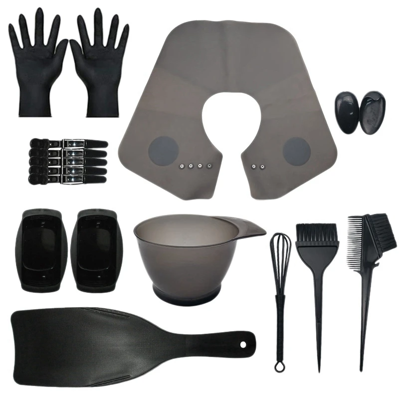 

Набор для окрашивания волос в салоне, 17 шт., шаль для парикмахерской, брикет для окрашивания волос, инструмент для окрашивания волос