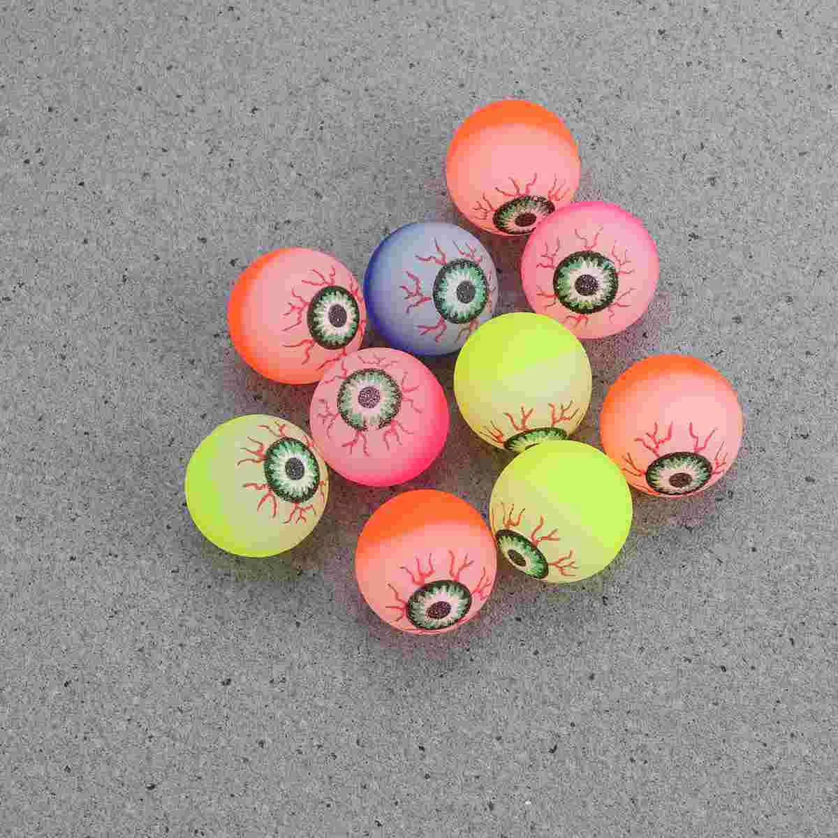 

30pcs 32mm Bouncy Balls Scary Eye Balls Party Supplies (Random Color)