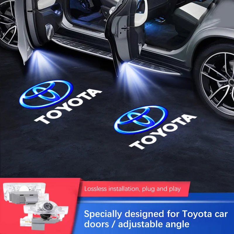 

Светодиодный проекционный светильник для дверей автомобиля для Toyota Camry Highlander Yaris Auris Prius Crown Rav4 Verso, декоративные лампы приветствия автомобиля