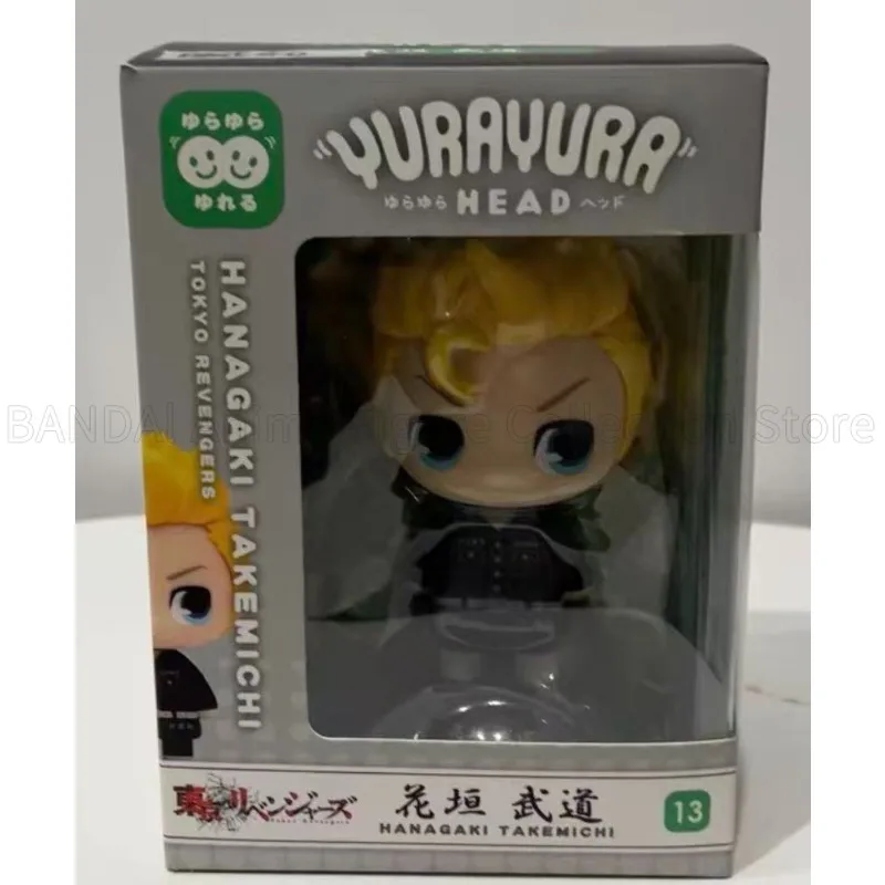 Фото В наличии Оригинальная фигурка-бобблхед PLEX YURAYURA HEAD Hanagaki Takemichi из Tokyo Revengers, чиби-статуэтка, украшение, подарок. №2