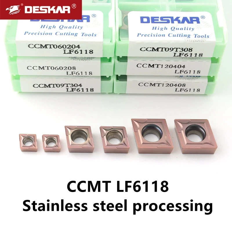 

Deskar Original Ccmt060202 Ccmt060204 Ccmt09T304 Ccmt09T302 Ccmt09T308 Ccmt120404 Ccmt120408 Gm Vm Lf6118 Твердосплавные вставки для токарных станков с ЧПУ