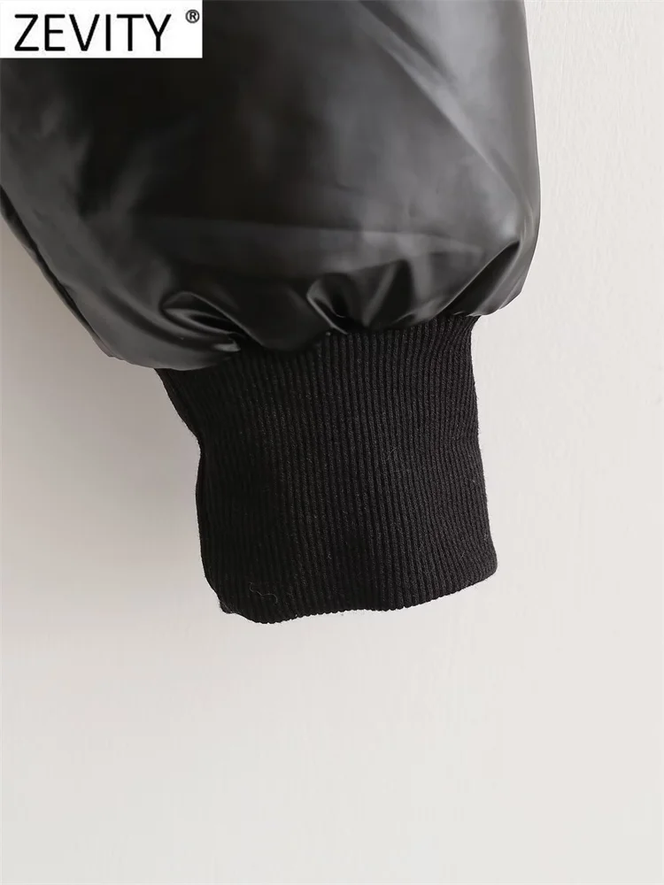 ZEVITY 2024 женская новая модная хлопковая стеганая куртка с воротником-стойкой и