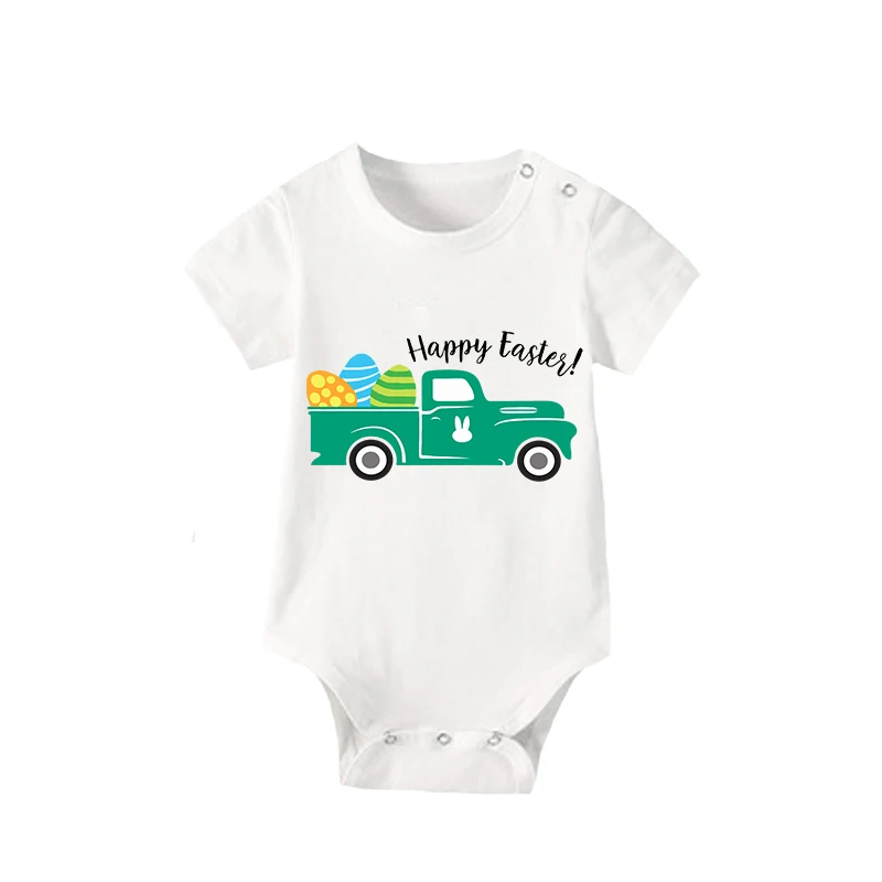 Easter Family Matching Pajamas Exclusive Design Happy Easter Car Gray Pajamas Set