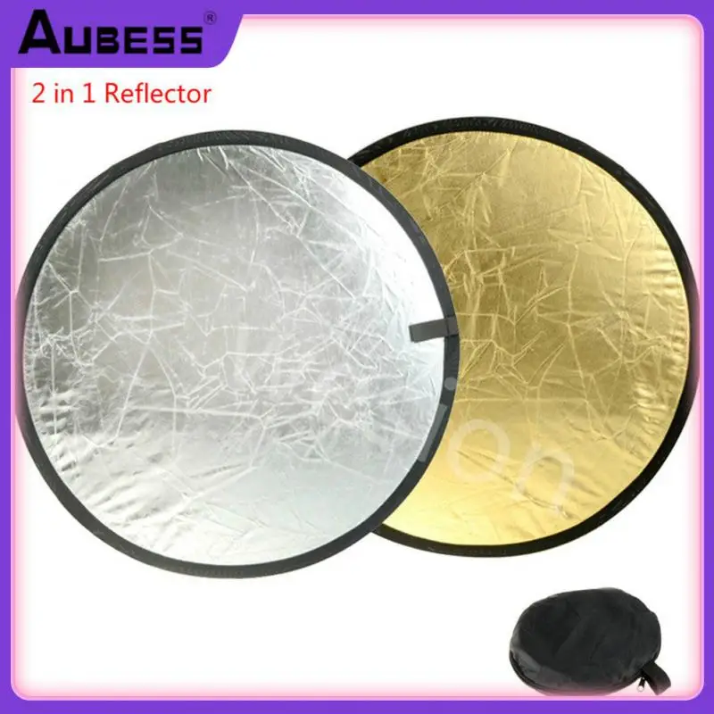 

Handheld Collapsible Reflector Portable Light Plate Disc Fill Light Board Suitable For Live Photography Studio 30cm Gold Silver