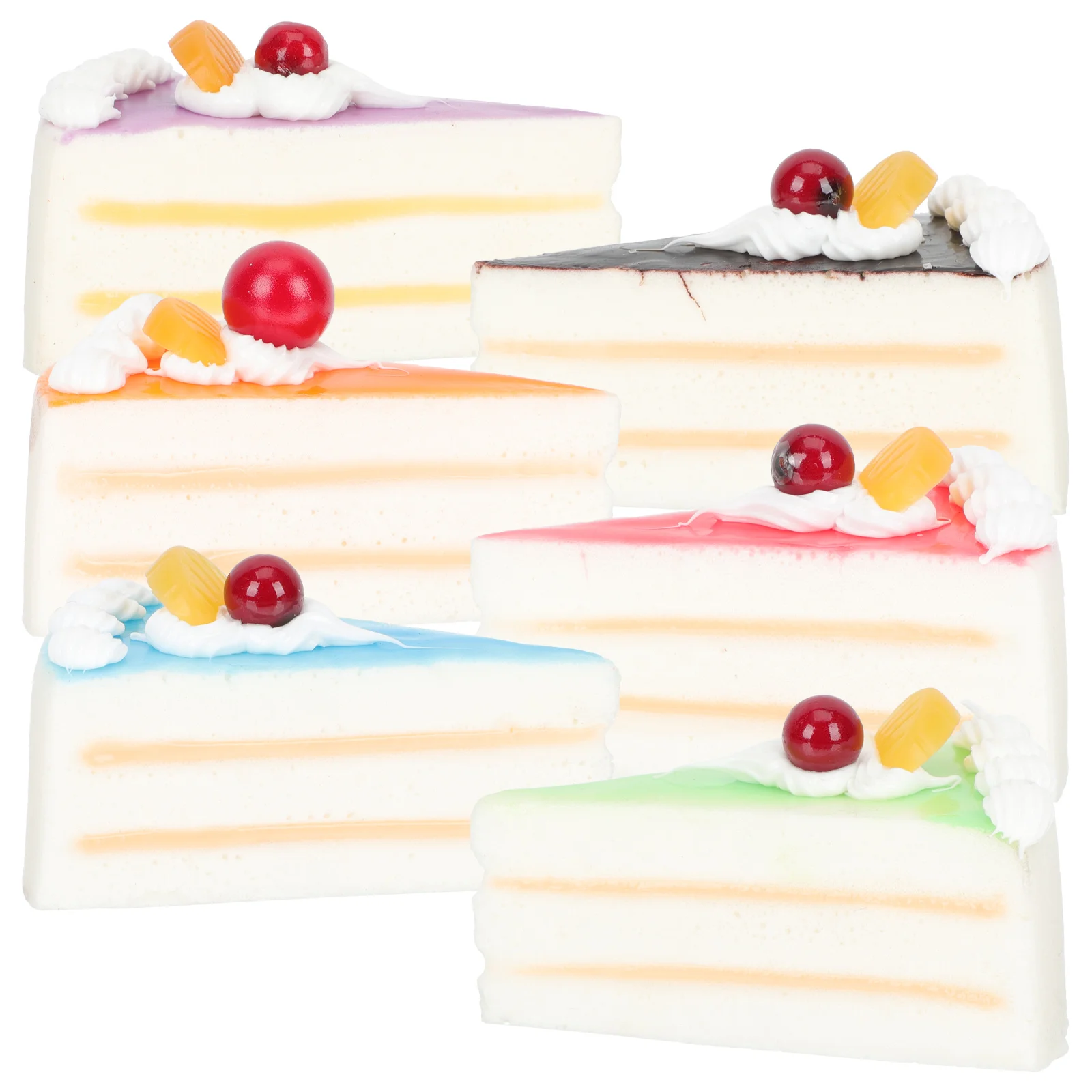 

Artificial Cake Slice Simulation Model Light House Decorations Home Fake Cupcakes Food