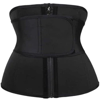 neoprene waist trainer shaper corset underbust bustier zip up slimming cincher girdle belt one belt corselet korsett gym sports
