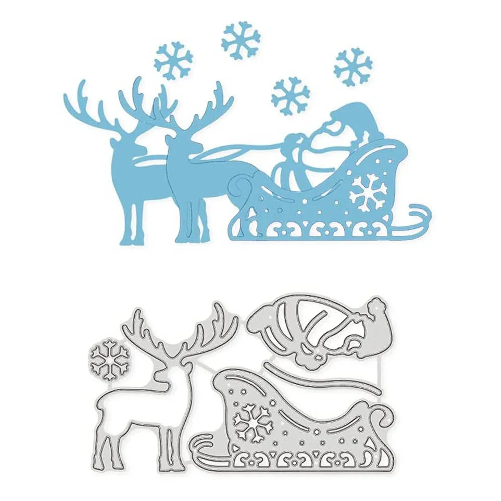 

Christmas Sika Deer Metal Cutting Dies Stencils Template Molds for DIY Scrapbooking Photo Album Decorative Embossing Card Making