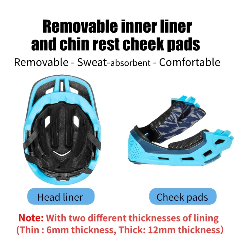 BATFOX полнолицевой шлем детский съемный безопасный велосипедный скейтбординг