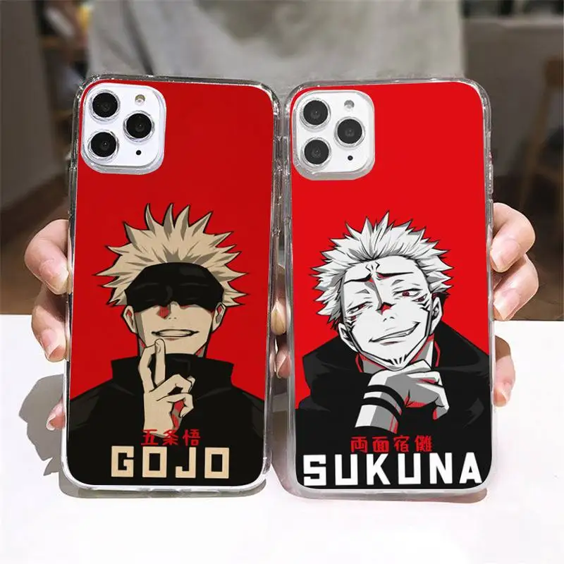 

Jujutsu Kaisen Phone Case For iPhone 13 12 11 Pro XS Max XR X Mini 6 7 8 Plus Soft TPU Silicone Back Cover Clear Phone Case