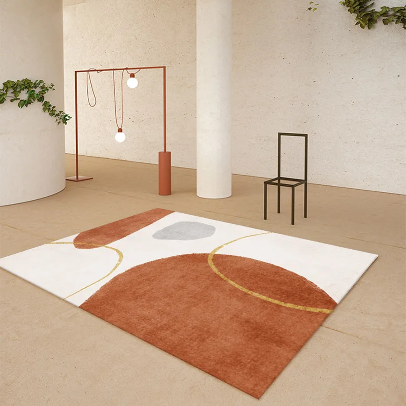 

Ins Modern Minimalist Japanese Wabi-Sabi Style Living Room Large Area Carpet Girl Bedroom Light Luxury Home Decoration Mat