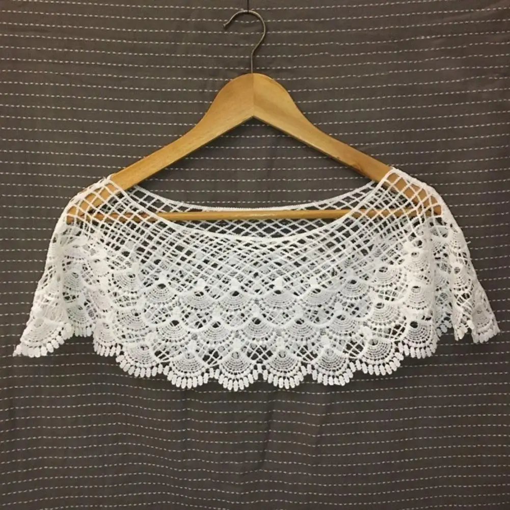 

Useful Dress Cape Sun Protection Elegant Pullover See-through Design Bride Shawl