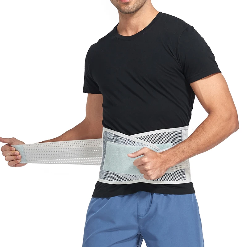 Men Body Shaper Waist Trimmer Belt Slim Fitness Breathable Sweat Wrap for Stomach and Back Braces Lumbar Support Girdle