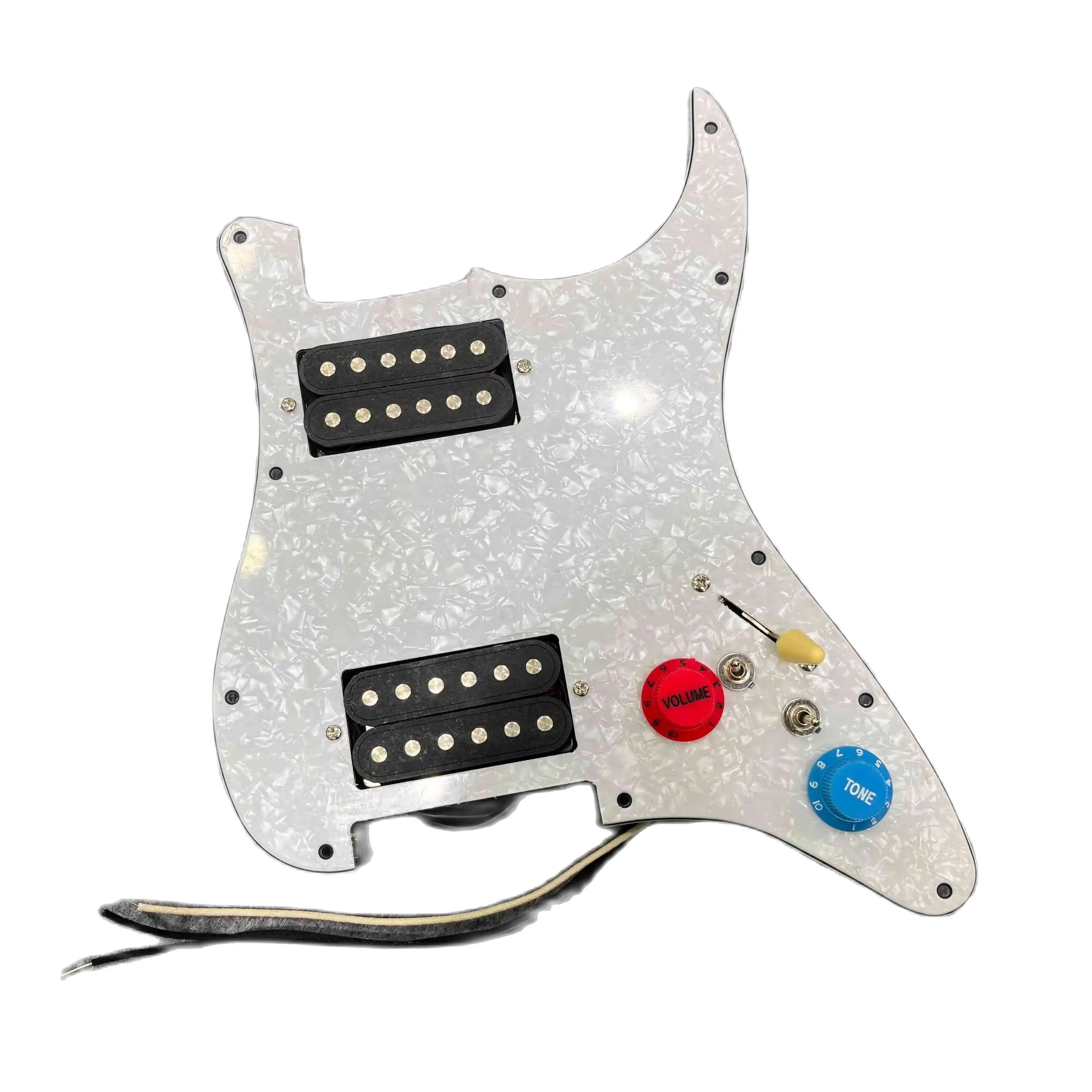 

HH Prewired Loaded Electric Guitar Pick guard Set Multifunction Switch Pickups Humbucker Pickups Wiring Harness White Pearl