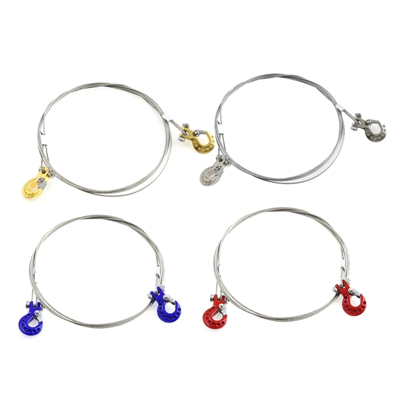 

Металлический буксировочный трос с крючком для прицепа для радиоуправляемого автомобиля TRX4 Axial SCX10 90046 CC01 D90 D110 Tamiya 1/10