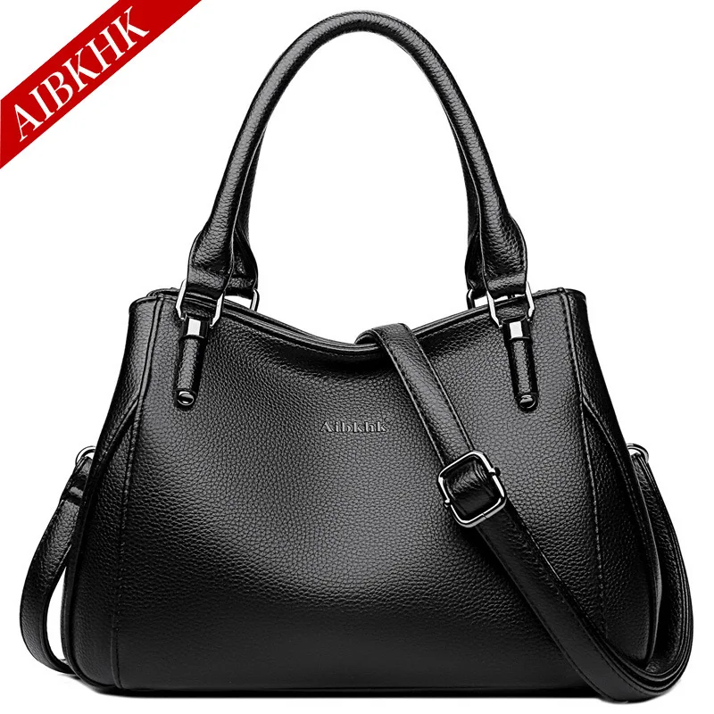 

НОВАЯ Портативная сумка для матери среднего возраста женская сумка для матери простая повседневная сумка-мессенджер из мягкой кожи на одно...