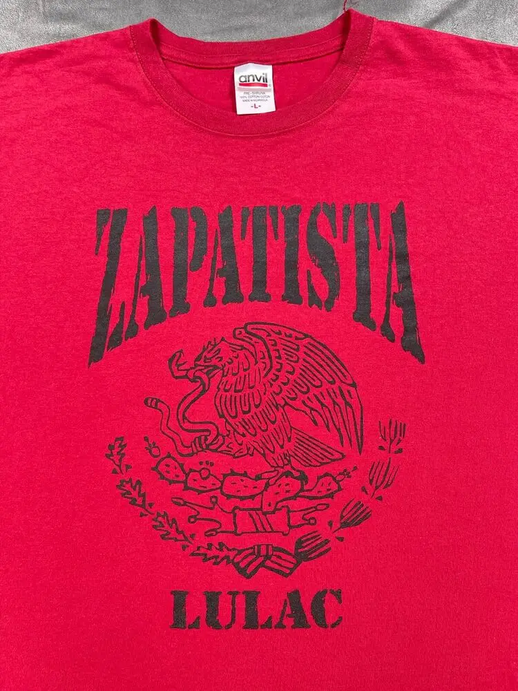 VTG y2K Zapatista LULAC рубашка Техас L League of United латиноамериканские граждане