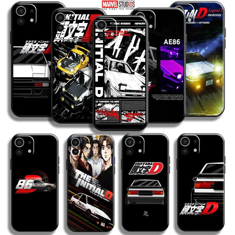 

Anime Initial D Phone Case For Xiaomi Mi 11 11 Lite 5G Coque Back Carcasa Black Funda