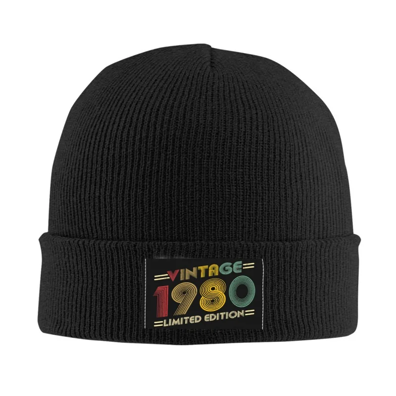 

Made In 1980 Bonnet Hats Street Knitted Hat For Men Women Winter Warm 42th Birthday 42 Year Old Anniversary Skullies Beanies Cap