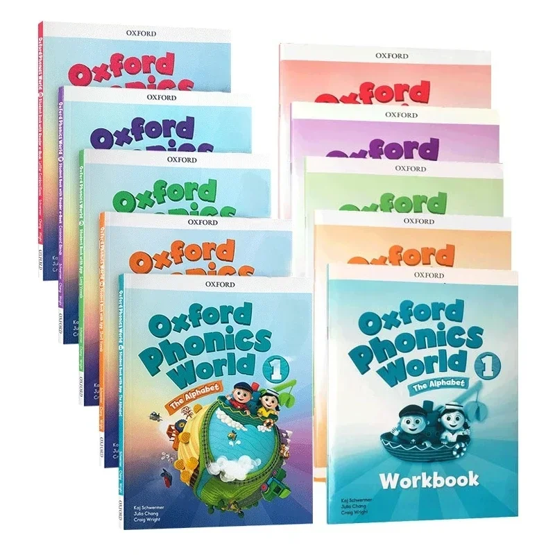 10 книг для детей по изучению английского языка: Oxford Phonics World, уровни 12345, книги для чтения, рабочие тетради, учебные пособия для детей (art.: 3920dc2ed3ac0) - 3920dc2ed3ac0