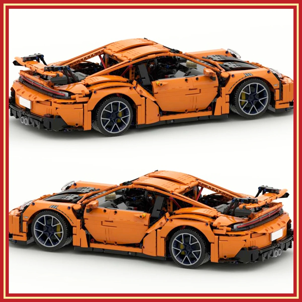 Фото НОВЫЙ конструктор MOC-128816: Модель суперкара – Гоночный автомобиль с механической коробкой передач 5+1, развивающая STEM-игрушка, подарок на день рождения для B №3