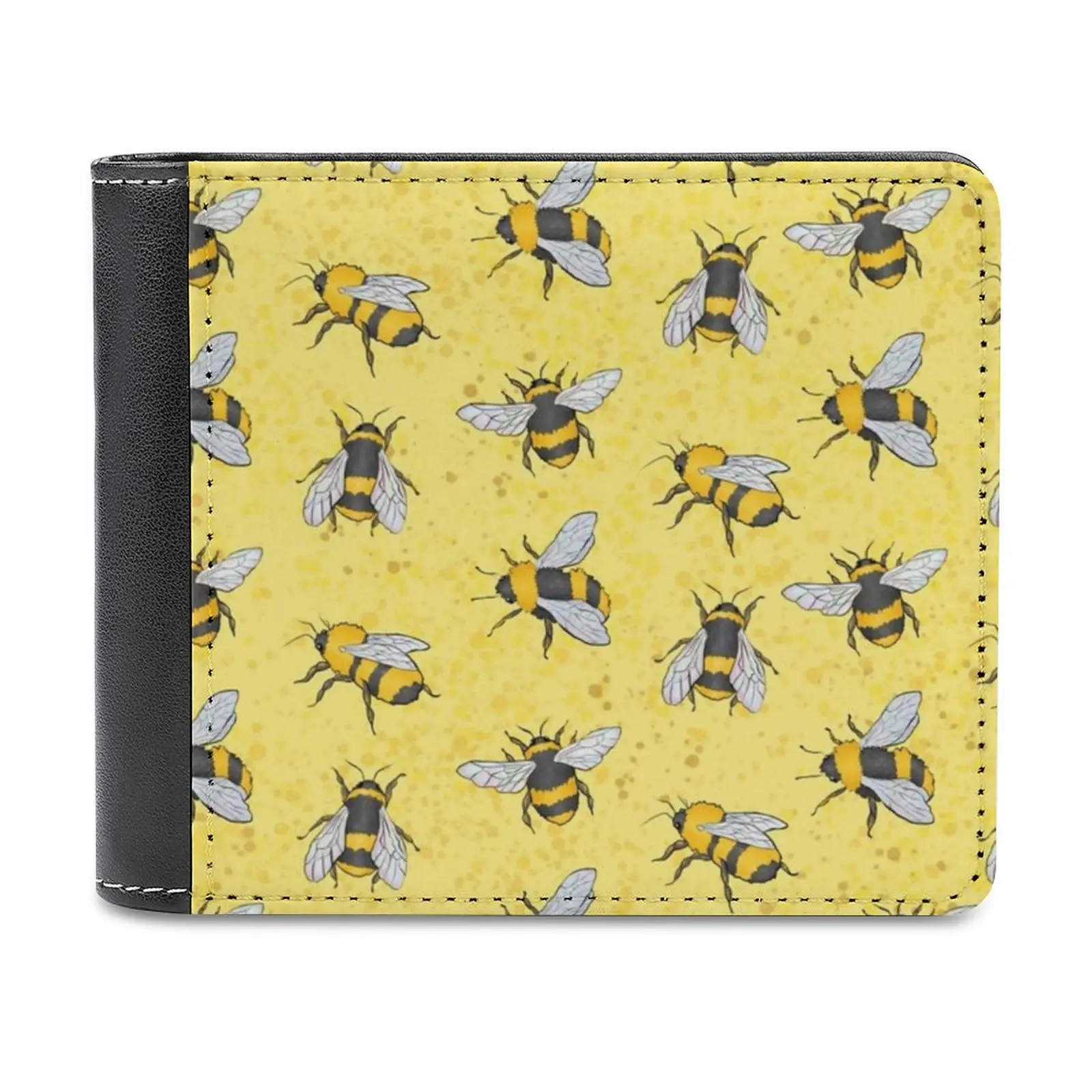 

Пчелы Мужской бумажник, компактные мужские кошельки, бумажник для кредитных карт для мужчин, кошелек для денег, пчела, жёлтая, жёлтая пчела, ...