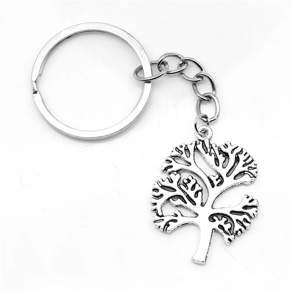 

1pcs Antique Silver Color 26x33mm Life Tree Keychain Handmade Jewerly Diy