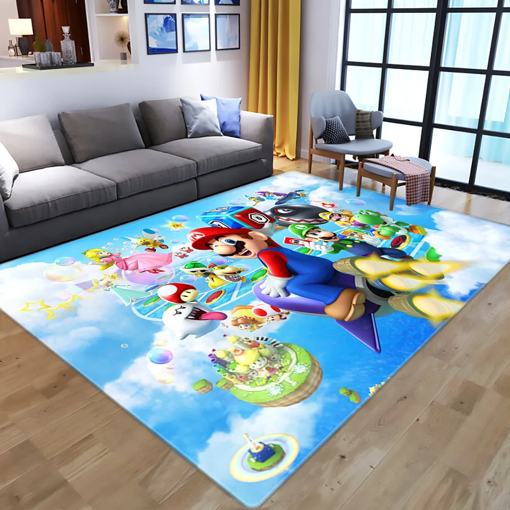 

Super Mario carpet Square Anti-Skid Area Floor Mat 3D Rug Non-slip Mat Dining Room Living Room Soft Bedroom Carpet style-03