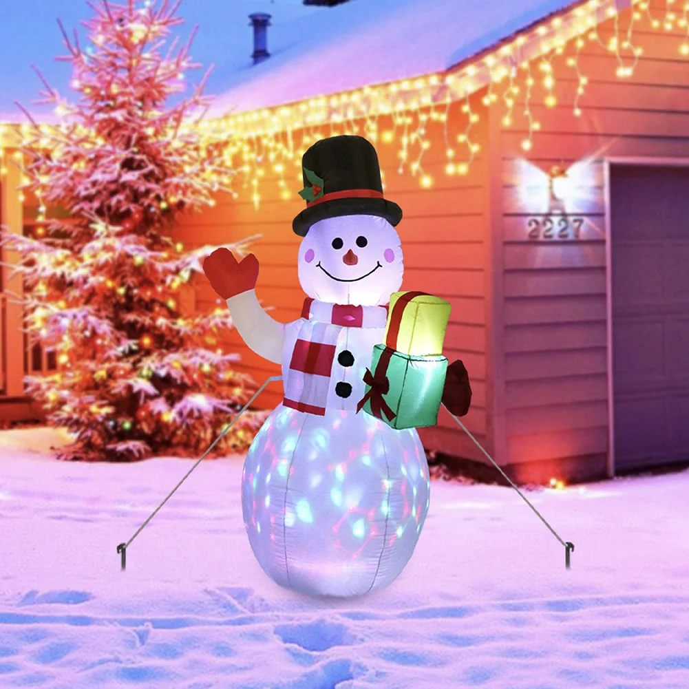 

1.5m Inflatable Snowman Glowing Merry Christmas Outdoor Decoration LED Light Up Giant Party New Year 2023 Christmas Decoration