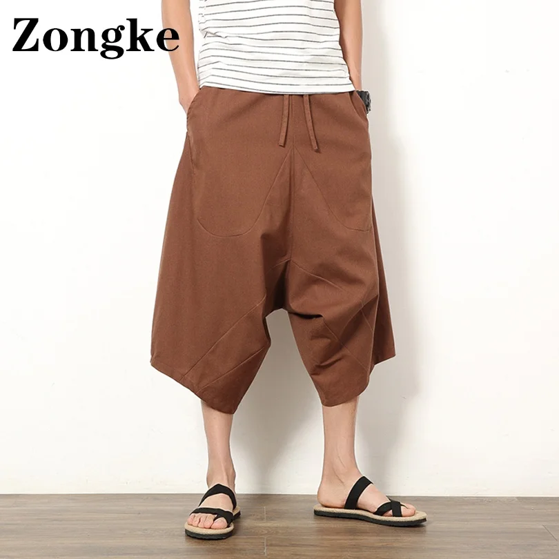 

Zongke Calf-Length Streetwear Joggers Men Pants Harem Chinese Size 5XL Black Pants Men Trousers Fashion 2022 Spring New Arrivals