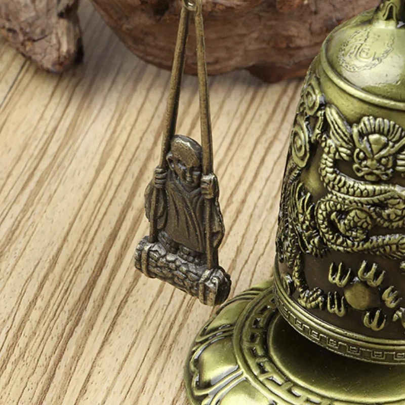 Корейский традиционный бронзовый кулон в стиле замка фэн-шуй с колокольчиками