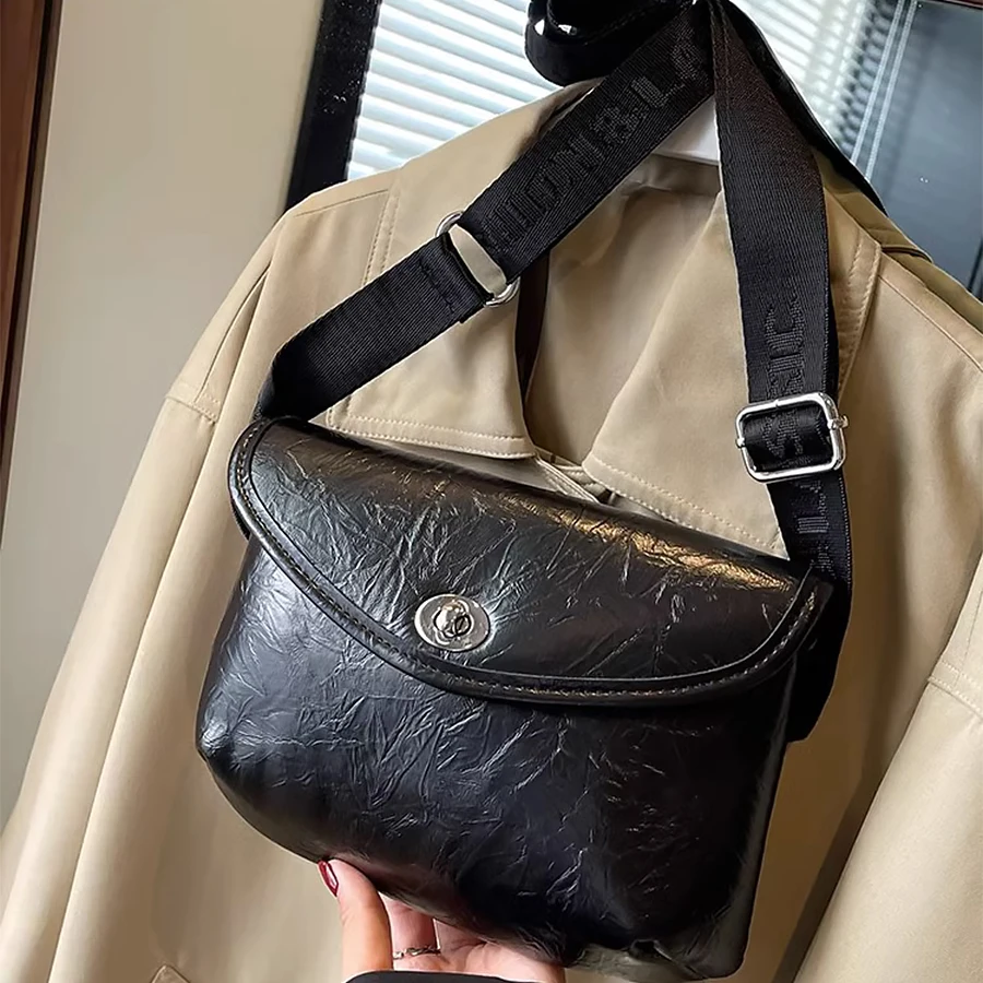 

Women's cross black bag High-quality PU leather Small Bag 2023 fashion satrachel bags New Casual shell Versatile Shoulder Waist