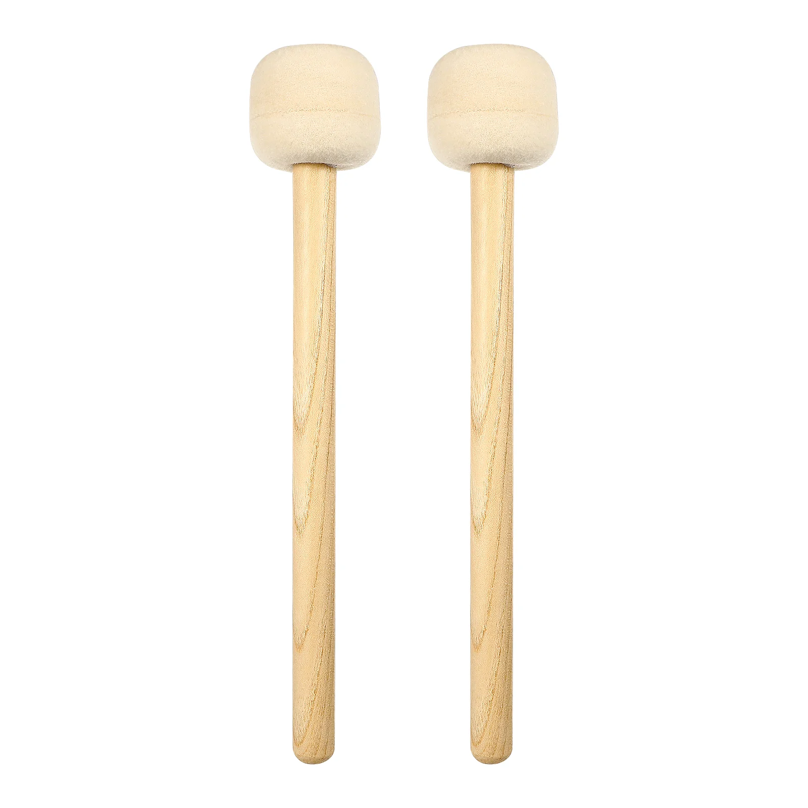 

2 Pcs Wooden Hammer Felt Head Drum Mallets Sticks Bass 5a Drumsticks Instrument Accessories Snare