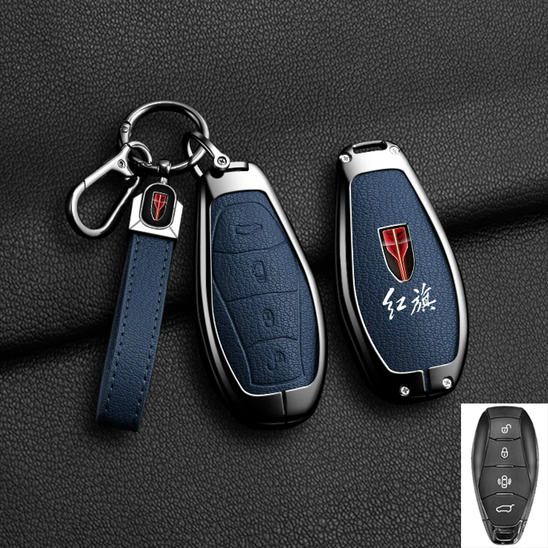 

Для Hongqi HS5 H5 H9 HS7 H7 L5 HS3 L9 2023 2024 2025 Классическая защита Чехол для автомобильного ключа из цинкового сплава Автомобильные аксессуары