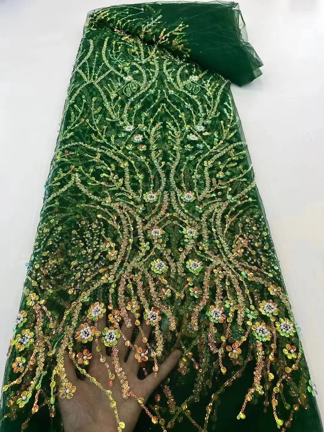 Продажа Оранжевая нигерийская французская кружевная ткань, 2021 вышитая африканская Бархатная кружевная ткань с камнями и блестками, кружево для Афр... Скидка Оранжевая нигерийская французская кружевная ткань, 2021 вышитая африканская Бархатная кружевная ткань с камнями и блестками, кружево для Афр...