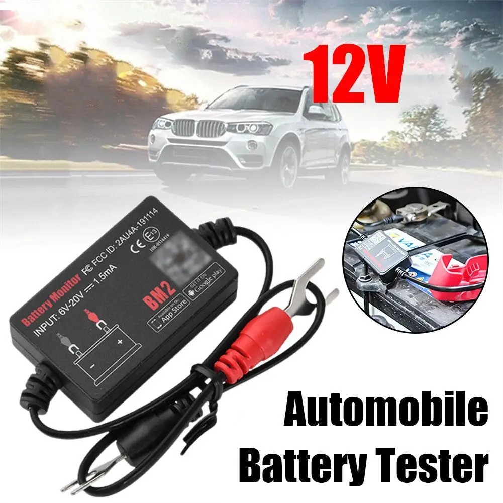 

With Alarm Car Battery Monitor BM2 For Android IOS Phone Diagnostic Tool 12V Voltage Charging Cranking Test Bluetooth 4.0