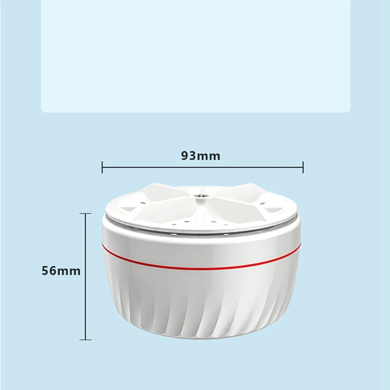 1Set Mini Turbo Washer Washing Machine For Underwear Socks Mini Ultrasonic Turbo Washer Portable For Home Travel images - 6