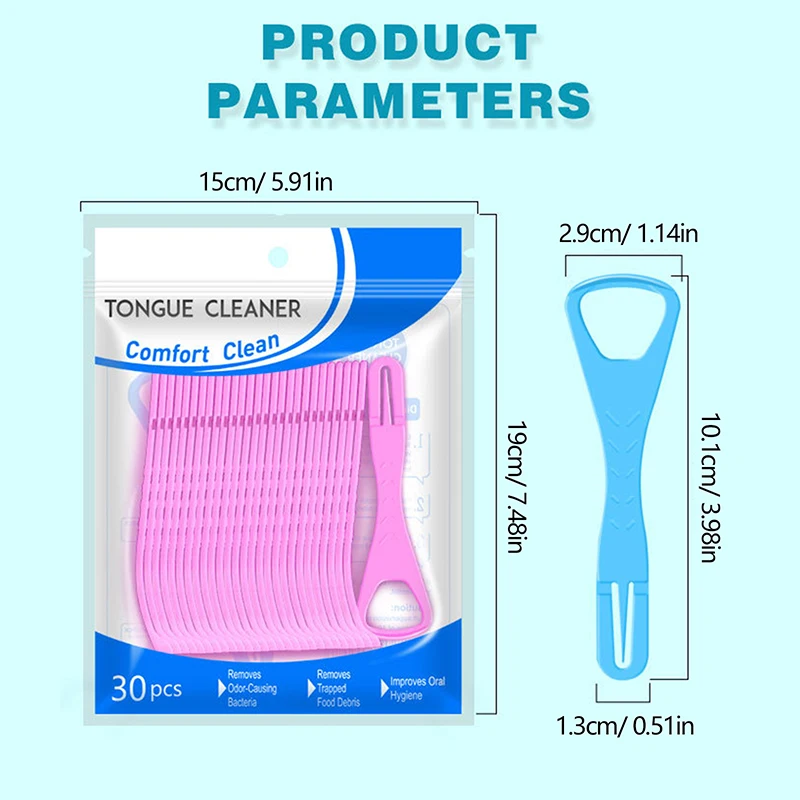 Скребок для языка взрослых одноразовый инструмент чистки пластиковый скребок