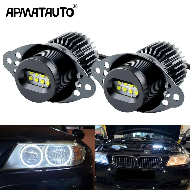 

2PCS CANbus 80W XBD Chips LED Angel Eyes Halo Marker Ring Light Bulb Error Free For BMW E90 E91 318i LCI 09-11 DRL car styling