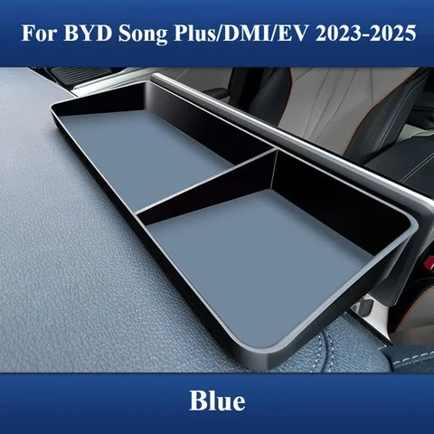 Для BYD Song Plus DMi EV 2022-2025 ящик для хранения приборной панели навигационный экран задний лоток для хранения автомобильный органайзер аксессуары