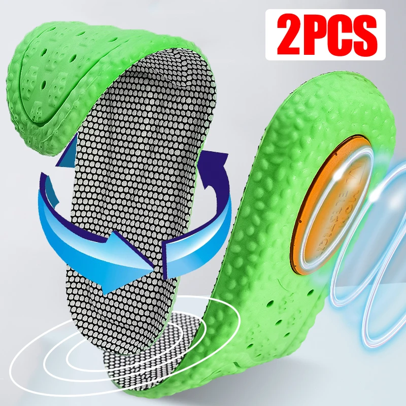 

Anti Odor Air Cushion Shock Absorption Sports Insoles Promote Blood Circulation Cutable Sweat-absorbing Thickened Insoles Soft