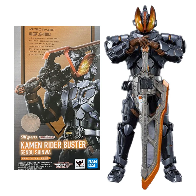 

Bandai Genuine Kamen Rider Anime Figure SHF Saber Buster Genbu Shinwa Collectible Model Anime Action Figure Toys for Children
