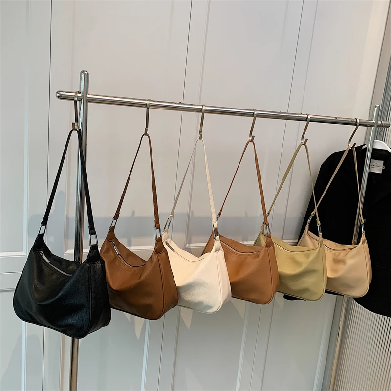 Luxury Brand Bucket Crossbody Bags for Women 2023 New Trend Small PU Leather Designer Simple Shoulder Side Handbags and Purses