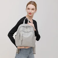 womens genuine leather backpack new fashion all match shoulder bag soft leather large capacity travel bag casual backpack