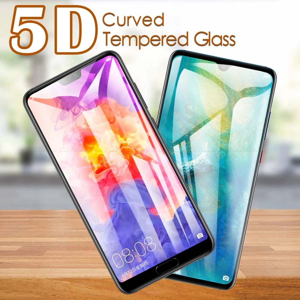 

Full Cover 5D Curved Coverage Tempered Glass Screen Protector For HuaWei P50 P40 P30 P20 Pro Plus Lite E XL 5G Protective Film
