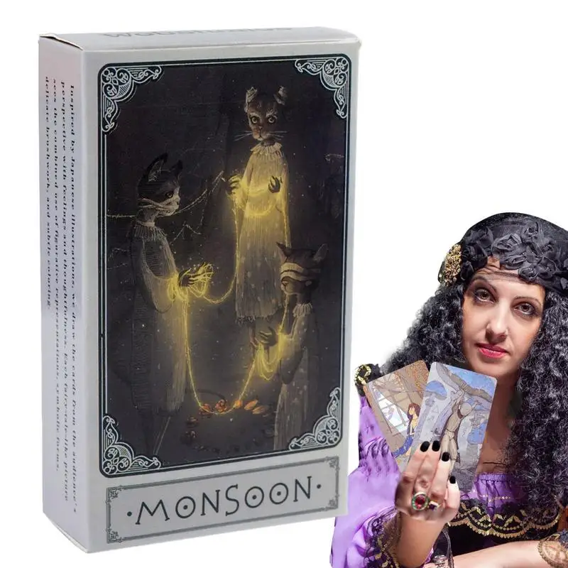 

The Monsoon Tarot Deck Original Board Game For Beginners Learning Professionals Fortune Telling Cards For Family Party