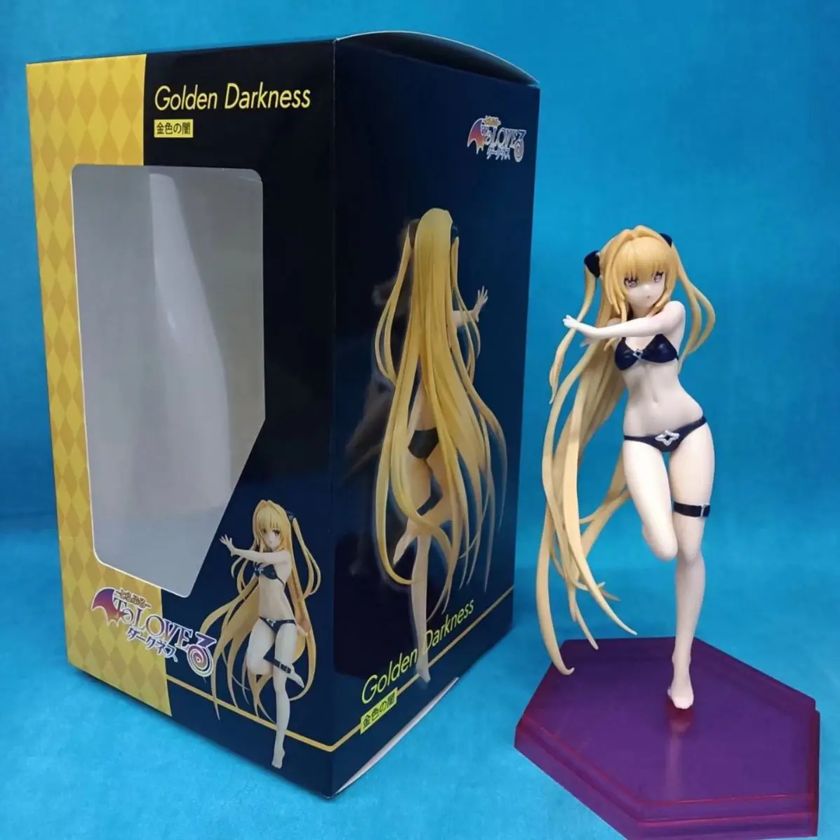 To Love Ru Darkness 16 см Konjiki no Yami Golden Купальник ПВХ Фигурка Модель Игрушки Подарки
