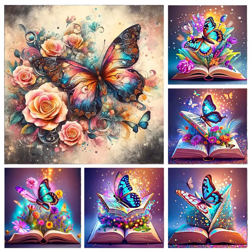 Алмазная картина Бабочка мозаика Цветочная вышивка Набор животных Подарочный