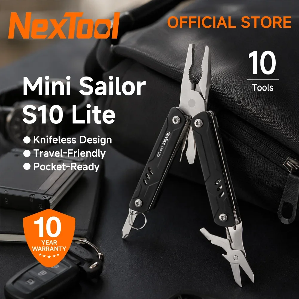 Фото Многофункциональный инструмент NexTool Mini Sailor Pliers Lite 10-в-1: складные ножницы, брелок, портативный инструмент для путешествий, карманный EDC-инструмент для активного отдыха №2