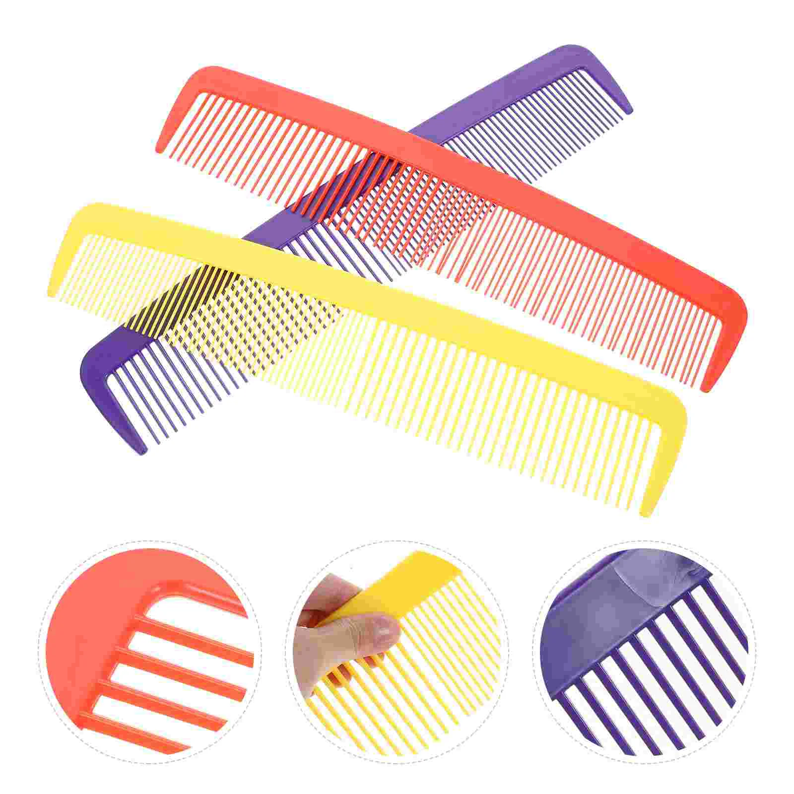 

3 Pcs Halloween Big Comb Carnival Party Favors Accessories Natural Miss Decorative Hair Combs