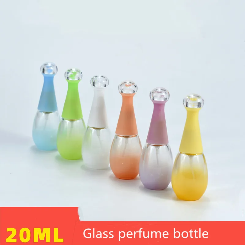 

10/20/30pcs 20ml Perfume Bottles Dispenser Atomizer Candy Color Glass Spray Bottles Fine Mist Perfume Refillable Bottle
